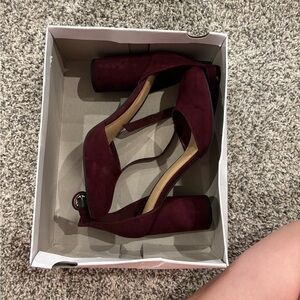 LC Lauren Conrad Deep Burgundy Heels
